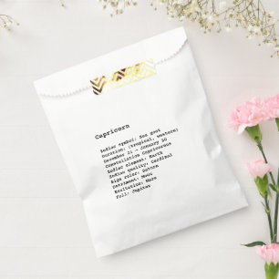 Bolsa De Papel Capricornio Rótulo Zodiaco Astrología regalo de 