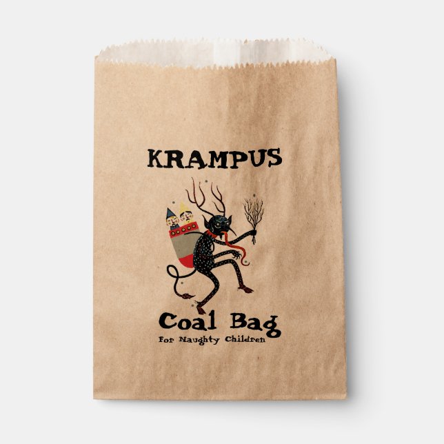 Bolsa De Papel Carbón Krampus Malo Para Niños Ratos (Anverso)