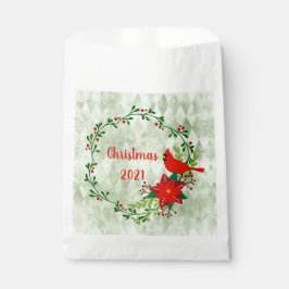 Bolsa De Papel Cardenales Wreath Personalizados