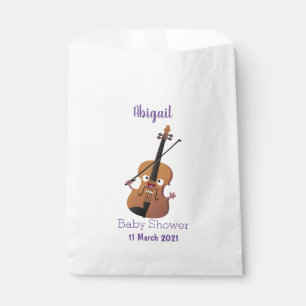 Bolsa De Papel Caricatura musical divertida en violín
