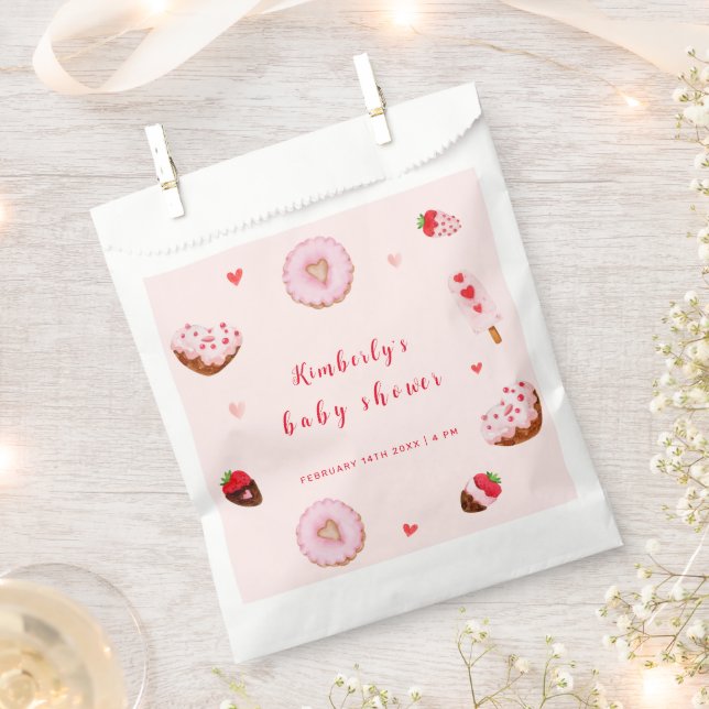 Bolsa De Papel Cariño rosada no hace San Valentín Baby Shower (Cortado)