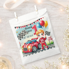 Bolsa De Papel Carreras coche Niño Primer Fiesta de cumpleaños