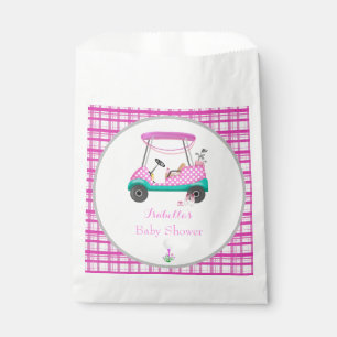 Bolsa De Papel Carrito de Golf Rosa con Suministros para Bebé Sho