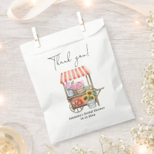 Bolsa De Papel Carro de flores Ducha de novias Gracias