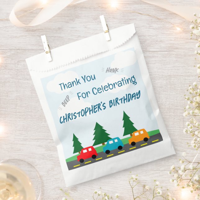 Bolsa De Papel Cars Kids Boy Birthday (Cortado)