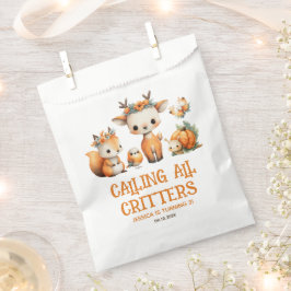 Bolsa De Papel Cartoon Woodland Animals Cute Fall Kids' Birthday