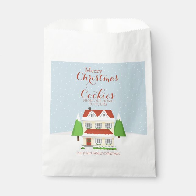 Bolsa De Papel Casa abierta de navidades (Anverso)