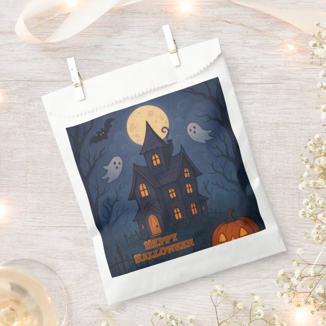 Bolsa De Papel Casa de fantasía y belleza | Halloween- (Cortado)