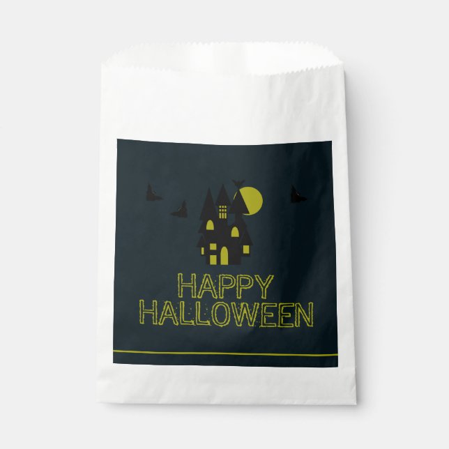 Bolsa De Papel Casa embrujada, Halloween feliz (Anverso)