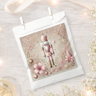 Bolsa De Papel Cascanueces Pastel Elegante y Caprichoso de Rosa y