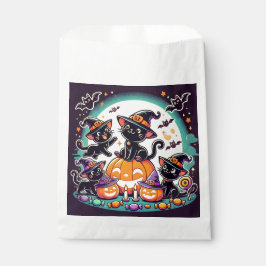 Bolsa De Papel Cats de Halloween T-Shirt