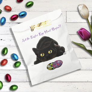 Bolsa De Papel Caza de Huevos de Pascua de Gato Negro Fiesta Amar