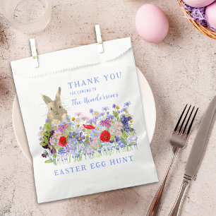 Bolsa De Papel Caza de huevos de Pascua personalizada con conejo 