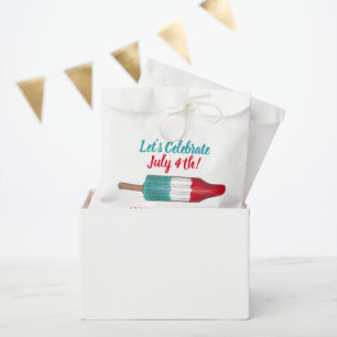 Bolsa De Papel Celebra el 4 de julio el estadio de los rollos roj