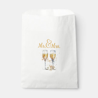 Bolsa De Papel Celebración de Sr. y Sra. Champagne