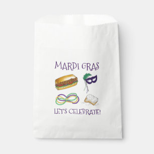 Bolsa De Papel Celebremos el Mardi Gras Beads NOLA