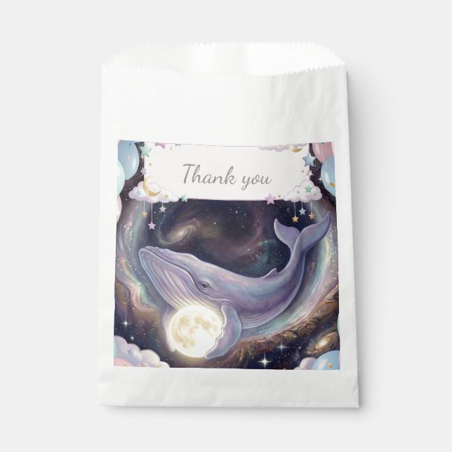 Bolsa De Papel Celestial Moon “Thank You” Favor Bag (Anverso)