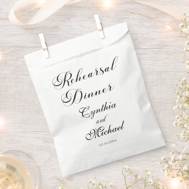 Bolsa De Papel Cena Boda de guión moderno (Cortado)