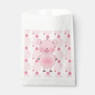 Bolsa De Papel Cerdo lindo del dibujo animado