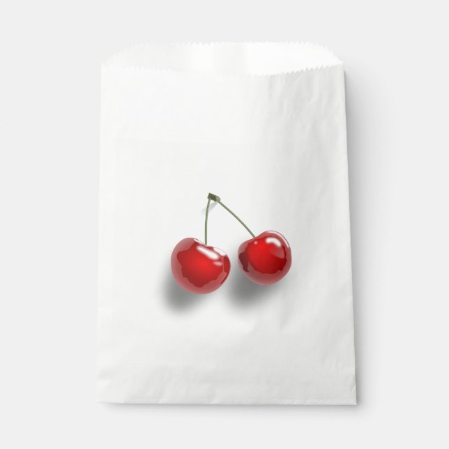 Bolsa De Papel Cerezas glaseadas de postre rojas (Anverso)