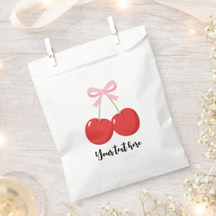 Bolsa De Papel Cerezas Rojas con Fiesta de Cumpleaños Coqueta de 