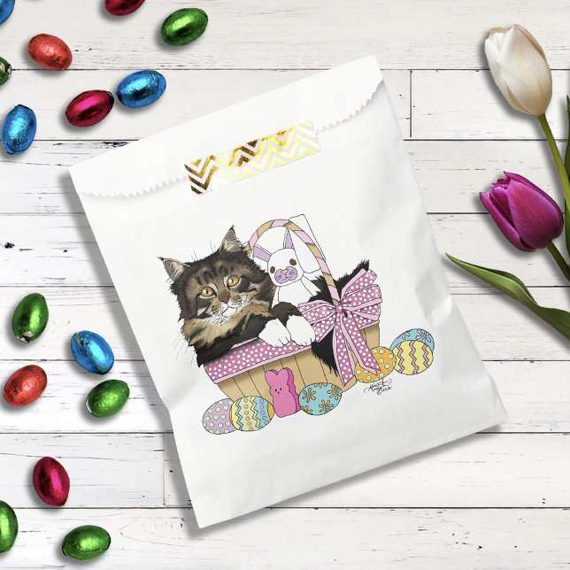 Bolsa De Papel Cesta de Pascua Tabby Kitten (Subido por el creador)