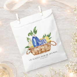 Bolsa De Papel Cesta Mediterránea de Acuarela para Despedida de S