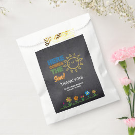 Bolsa De Papel Chalkboard Aquí Viene El Baby Shower Del Hijo