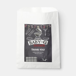Bolsa De Papel Chalkboard Baby-Q Grill Baby Shower