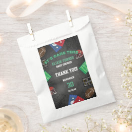 Bolsa De Papel Chalkboard es Baby Shower de fútbol en tiempo de j