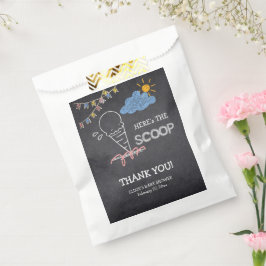 Bolsa De Papel Chalkboard Ice Cream Scoop Drawing Baby Shower