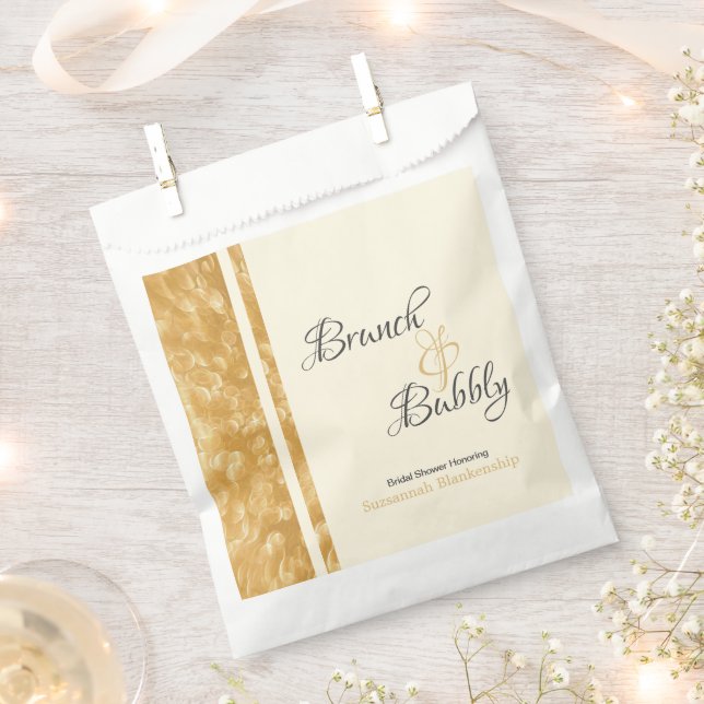 Bolsa De Papel Champán burbujas Brunch Bubbly Bridal Shower (Cortado)