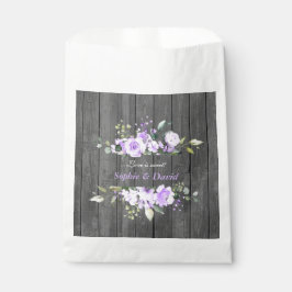 Bolsa De Papel Charm Lavender Floral Barn Wood Boda