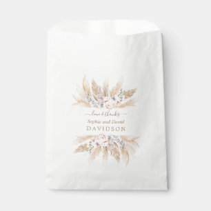 Bolsa De Papel Charm White Orchid Pampas Grass Boda
