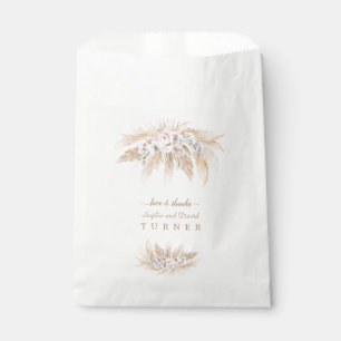 Bolsa De Papel Charm White Orchid Rosas de Blues Pampas Boda de G
