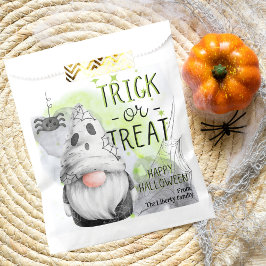 Bolsa De Papel Chequera de halloween para niños con gnomo verde d