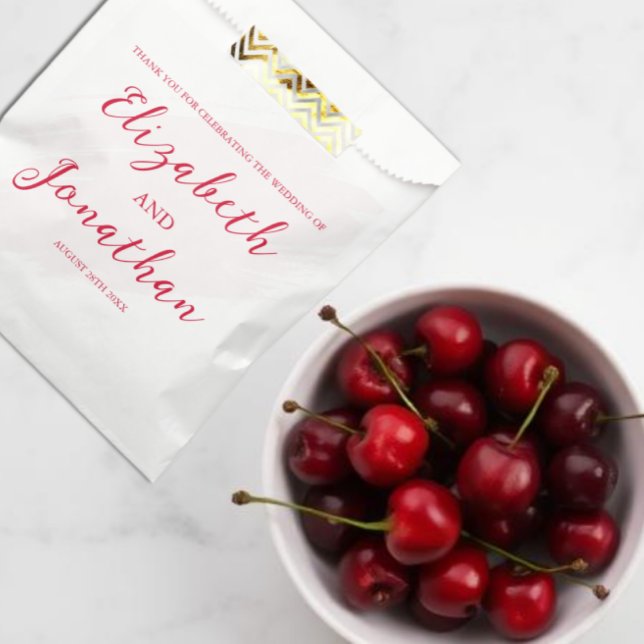 Bolsa De Papel Cherry Red Wedding (Subido por el creador)