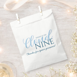 Bolsa De Papel Chic Cloud Nine Moderno Script cumpleaños de boda