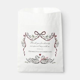 Bolsa De Papel Chic Love Birds Wedding Favor Bags