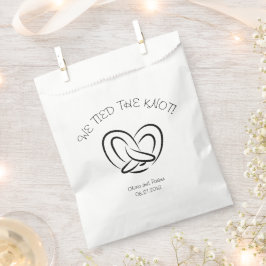 Bolsa De Papel Chic Pretzel We Tied The Knot Wedding Thank you