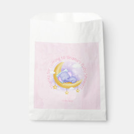 Bolsa De Papel Chica Baby Shower de Elefante Rosa