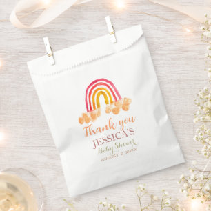 Bolsa De Papel Chica bohemio arcoiris de Baby Shower con sabor ro