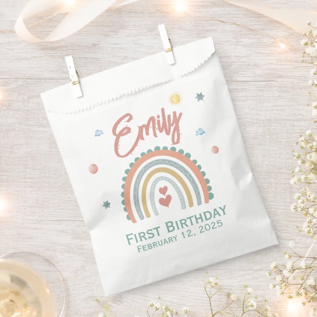 Bolsa De Papel Chica Boho Birthday Magic (Cortado)