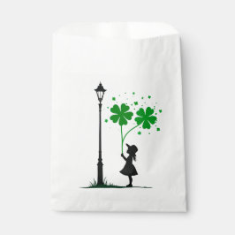 Bolsa De Papel Chica con trébol afortunado