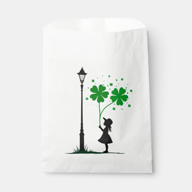 Bolsa De Papel Chica con trébol afortunado (Anverso)