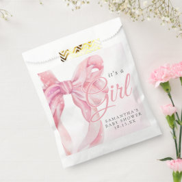 Bolsa De Papel Chica Cumpleaños Bebé Arco Rosa
