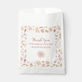 Bolsa De Papel Chica Cumpleaños Pastel Rosa Flor silvestre