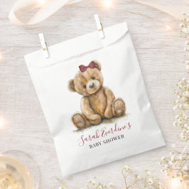 Bolsa De Papel Chica de acuarela Teddy Bear Baby Shower