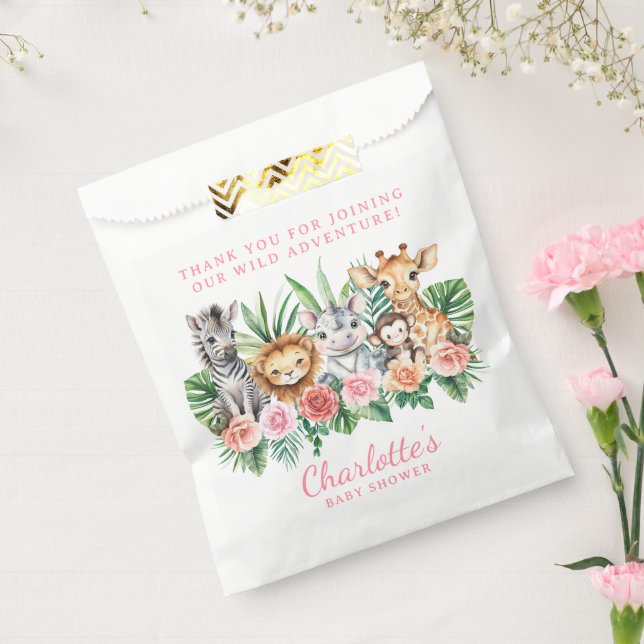 Bolsa De Papel Chica de animales de Safari en la jungla Bolsa de  (Sellado)