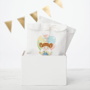 Bolsa De Papel Chica de cumpleaños en Overalls Redhead